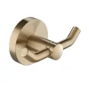 KRAUS Elie Bathroom Robe and Towel Double Hook, Brushed Gold Finish