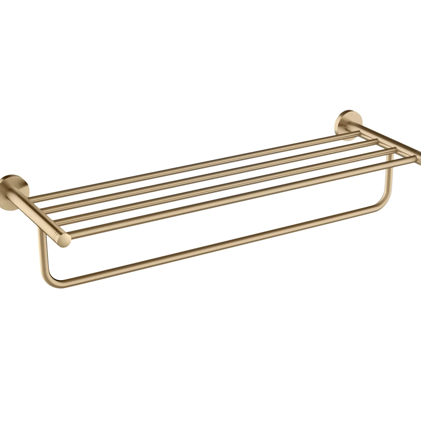 KRAUS Elie Bathroom Shelf with Towel Bar, Brushed Gold Finish