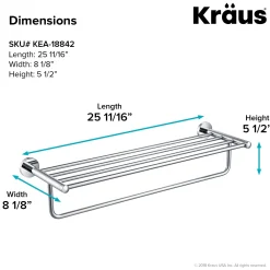 KRAUS Elie Bathroom Shelf with Towel Bar