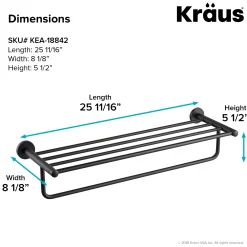KRAUS Elie Bathroom Shelf with Towel Bar