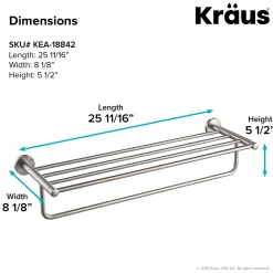 KRAUS Elie Bathroom Shelf with Towel Bar