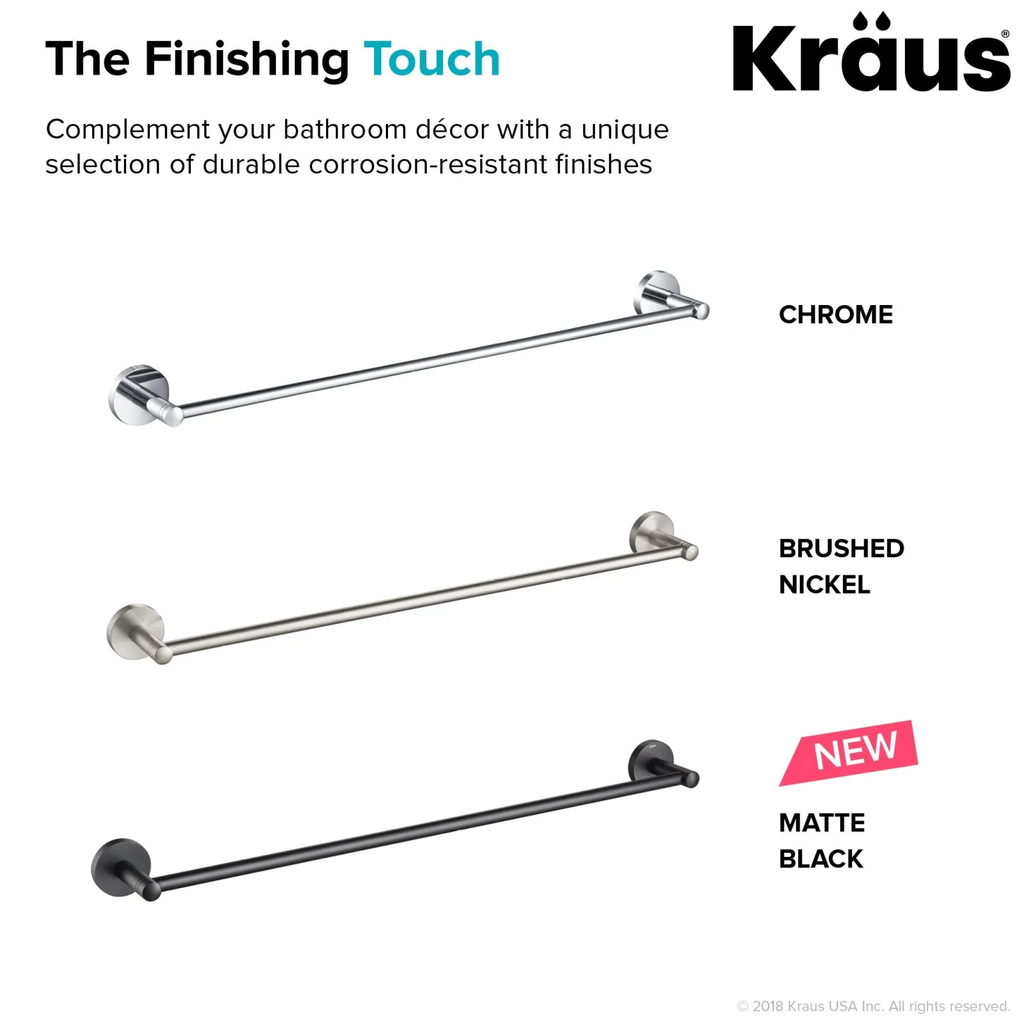 KRAUS Elie Bathroom Towel Bar