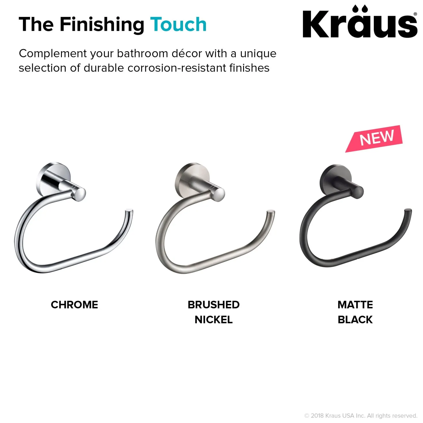 KRAUS Elie Bathroom Towel Ring