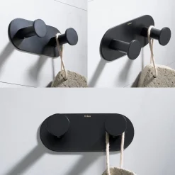 KRAUS Elie Bathroom Wall Mount Robe and Towel Double Hook