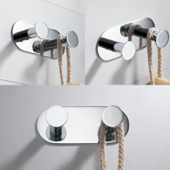 KRAUS Elie Bathroom Wall Mount Robe and Towel Double Hook