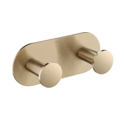 KRAUS Elie Modern Bathroom Robe and Towel Double Hook, Brushed Gold Finish