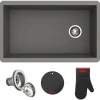 KRAUS Forteza 32" Undermount Single Bowl Granite Kitchen Sink in Grey