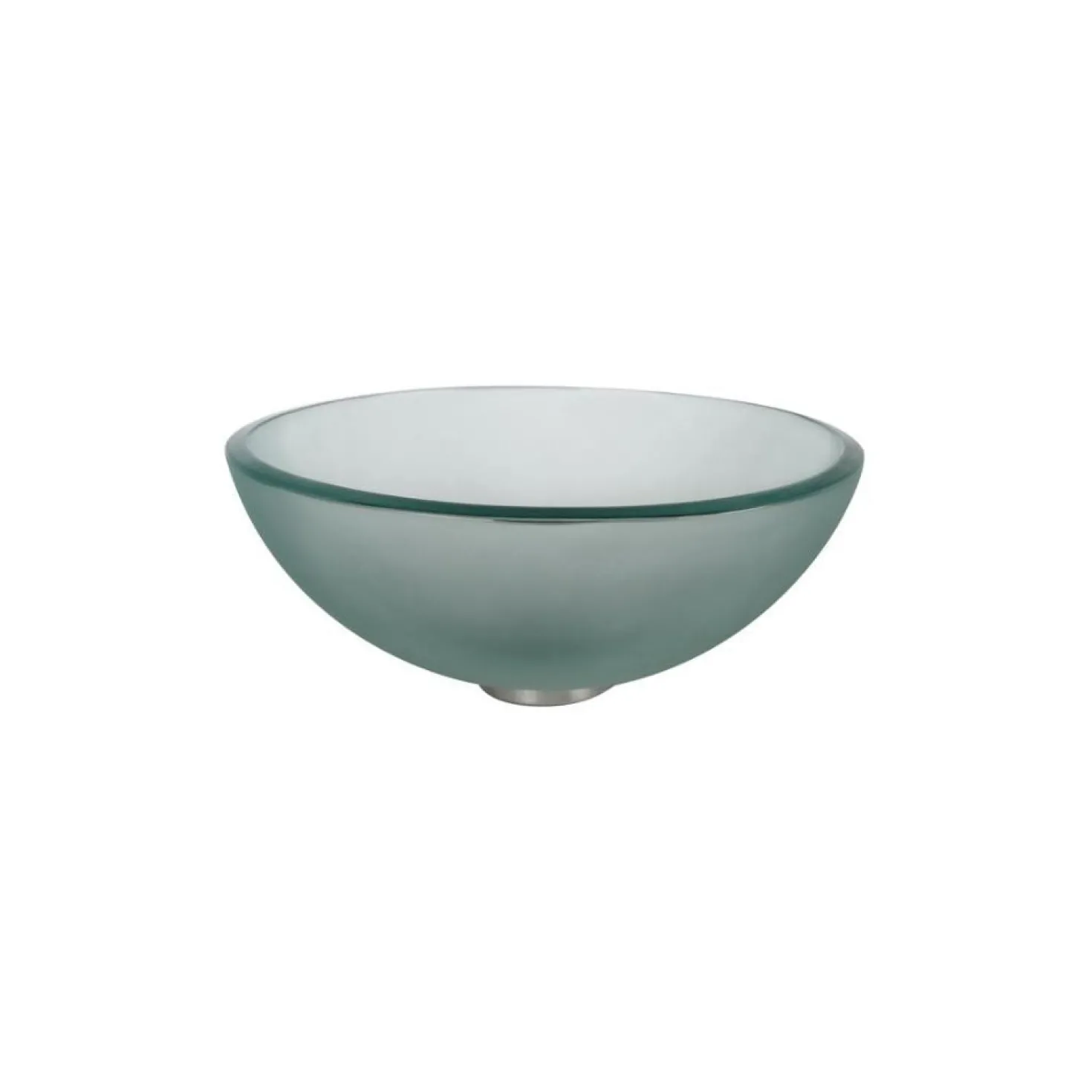 KRAUS Frosted 14" Glass Vessel Bathroom Sink with PU-MR