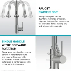 KRAUS 2-Function Single Handle Pull Down Kitchen Faucet in Spot-Free Brushed Brass