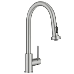 KRAUS 2-Function Single Handle Pull Down Kitchen Faucet in Spot-Free Stainless