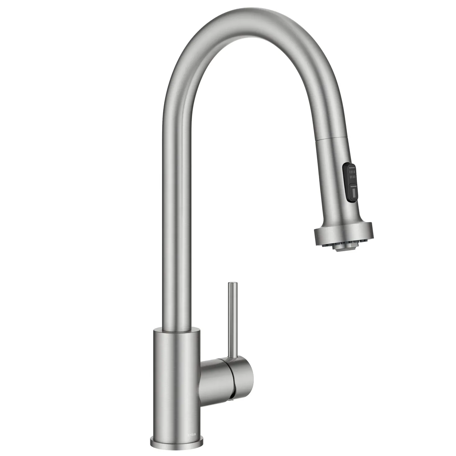 KRAUS 2-Function Single Handle Pull Down Kitchen Faucet in Spot-Free Stainless
