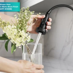 KRAUS 2-Function Single Handle Pull Down Kitchen Faucet in Spot-Free Stainless
