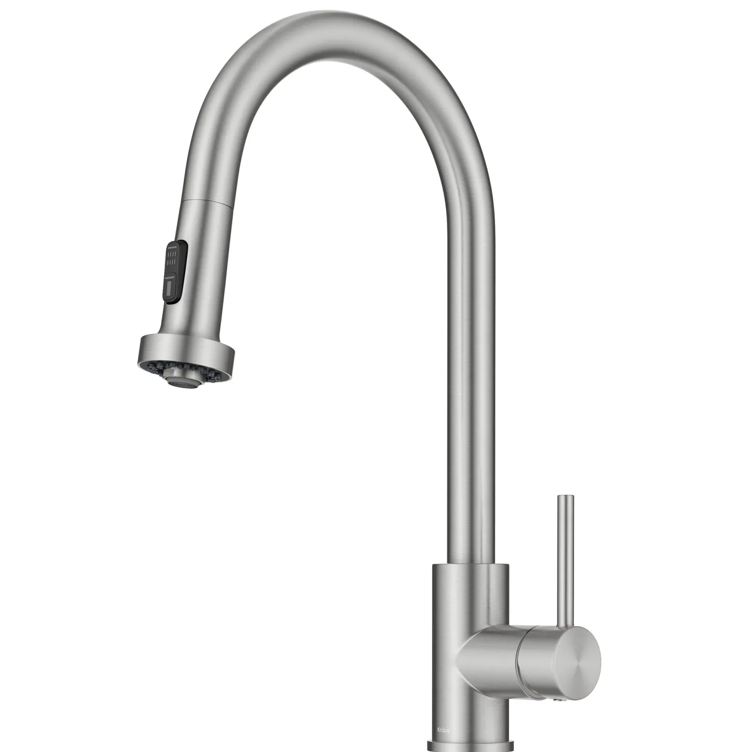 KRAUS 2-Function Single Handle Pull Down Kitchen Faucet in Spot-Free Stainless