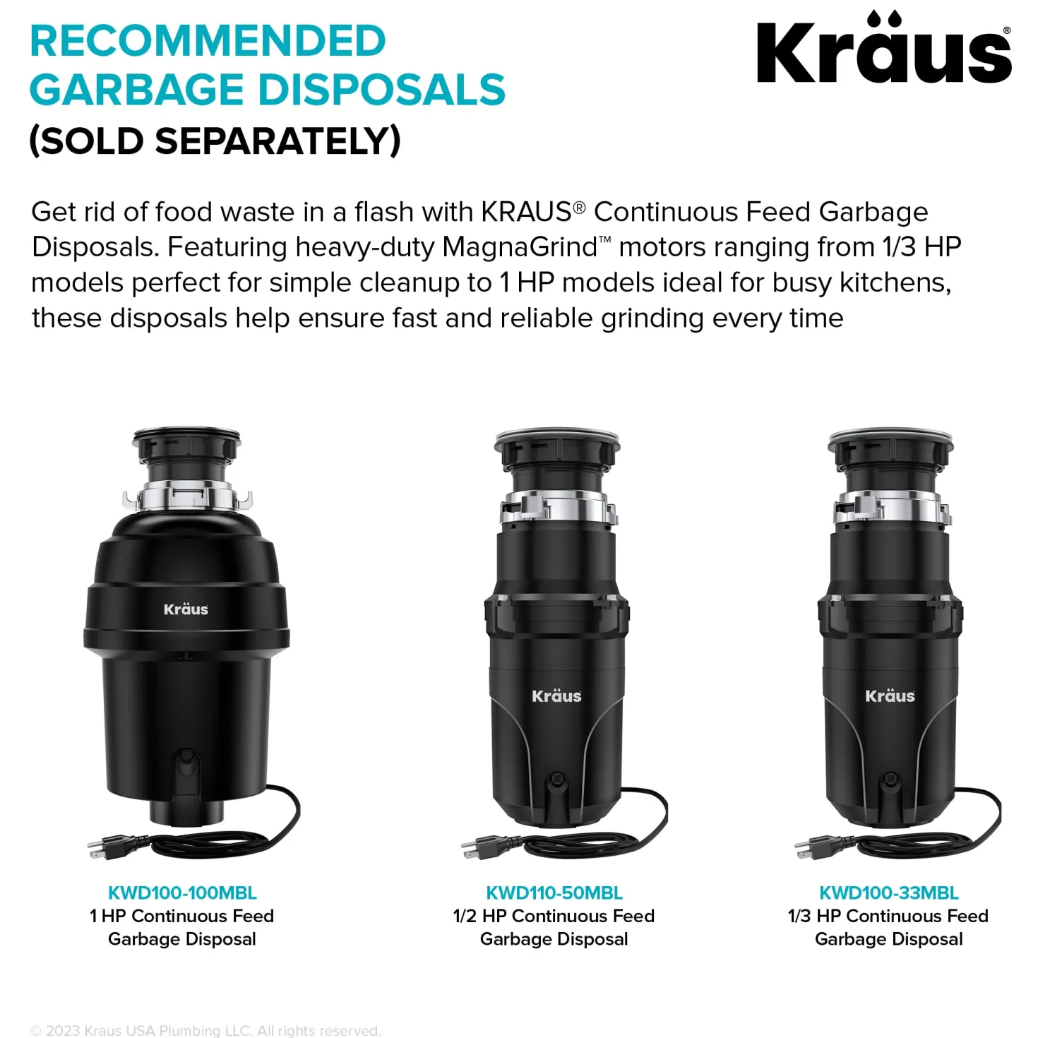 KRAUS Garbage Disposal Push Button Air Switch Kit in Matte Black
