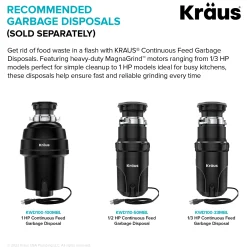 KRAUS Garbage Disposal Push Button Air Switch Kit in Chrome