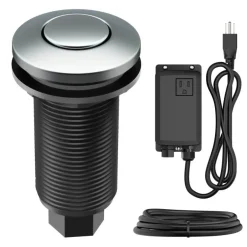 KRAUS Garbage Disposal Push Button Air Switch Kit in Chrome