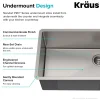 KRAUS 25" 16 Gauge Undermount Single Bowl Stainless Steel Kitchen Sink with Off Center Drain