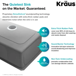 KRAUS 25" 16 Gauge Undermount Single Bowl Stainless Steel Kitchen Sink with Off Center Drain