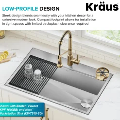 KRAUS Glass Rinser in Brushed Brass