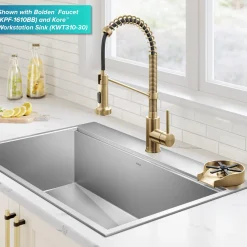 KRAUS Glass Rinser in Brushed Brass