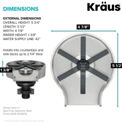 KRAUS Glass Rinser in Matte Black