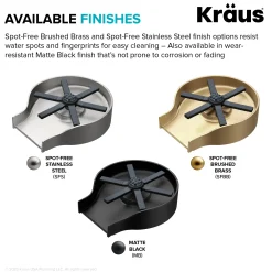 KRAUS Glass Rinser in Spot-Free Stainless