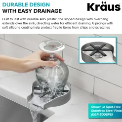 KRAUS Glass Rinser in Spot-Free Stainless