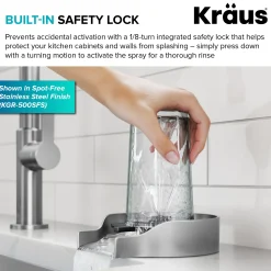 KRAUS Glass Rinser in Spot-Free Stainless
