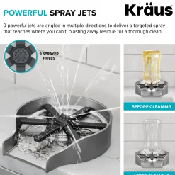KRAUS Glass Rinser in Spot-Free Stainless