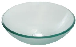 KRAUS Glass Vessel Sink in Frosted
