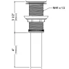 KRAUS Grid Style Drain in Chrome for 1 3/4" Drain Hole, Non Overflow