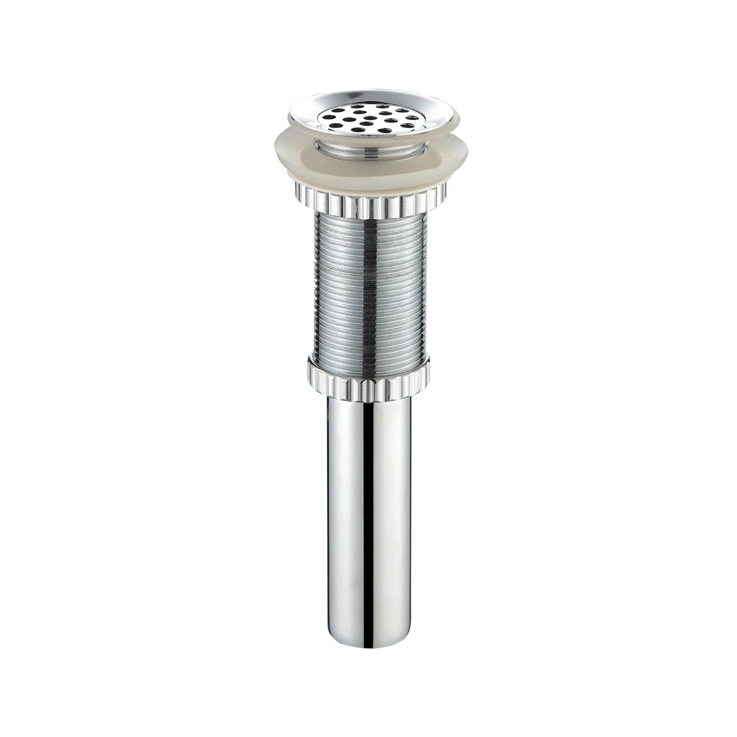 KRAUS Grid Style Drain in Chrome for 1 3/4" Drain Hole, Non Overflow