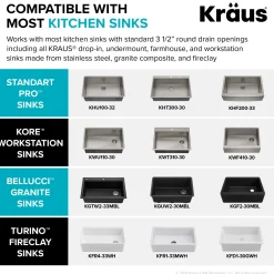 KRAUS 3/4HP Continuous Feed Garbage Disposal