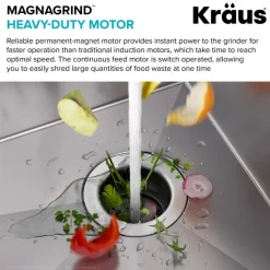 KRAUS 3/4HP Continuous Feed Garbage Disposal