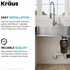KRAUS 3/4HP Continuous Feed Garbage Disposal