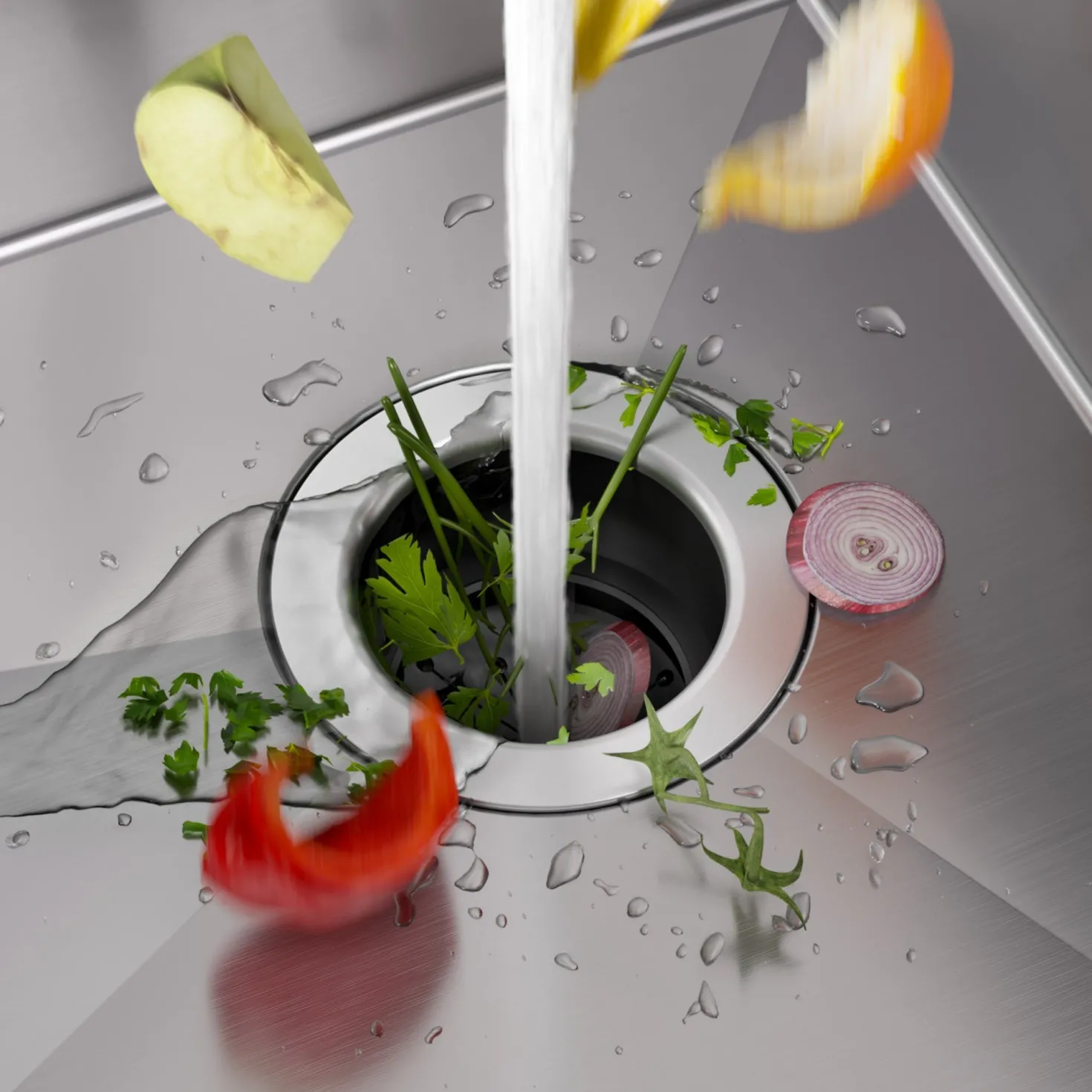 KRAUS 1 HP Continuous Feed Garbage Disposal