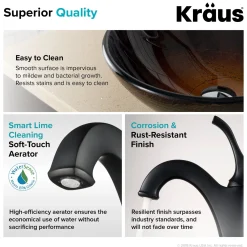 KRAUS 16 1/2-Inch Copper Brown Bathroom Vessel Sink and Arlo Faucet Combo Set with Pop-Up Drain