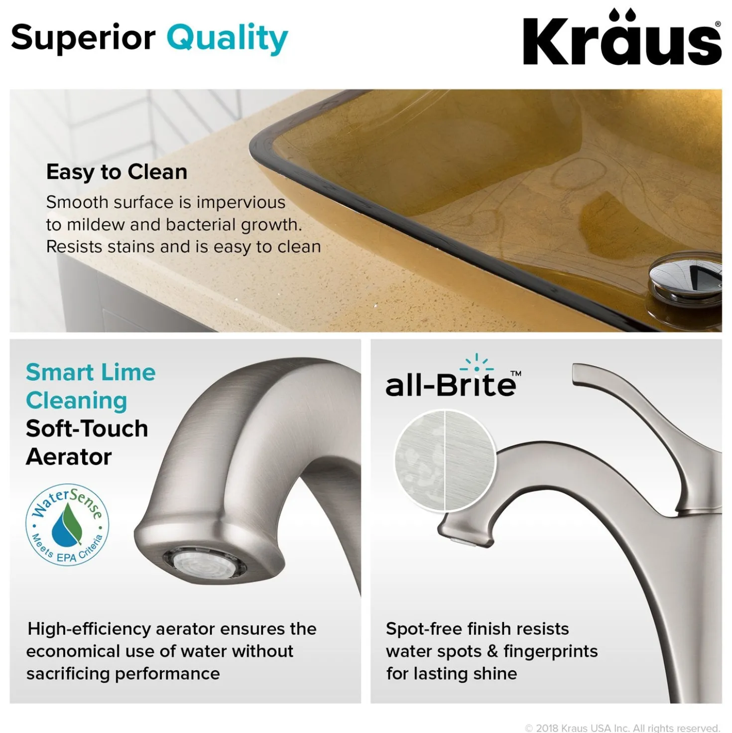 KRAUS 22-Inch Rectangular Gold Glass Bathroom Vessel Sink and Arlo Faucet Combo Set with Pop-Up Drain