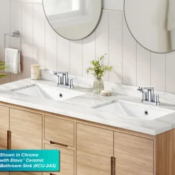 KRAUS Indy 2-Handle 4-inch Center-set Bathroom Faucet in Spot-Free Brushed Nickel