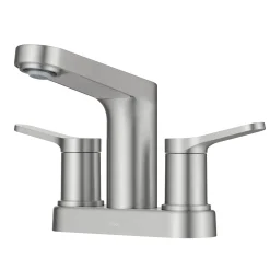 KRAUS Indy 2-Handle 4-inch Center-set Bathroom Faucet in Spot-Free Brushed Nickel