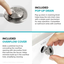 KRAUS Indy 2-Handle 4-inch Center-set Bathroom Faucet in Spot-Free Brushed Nickel