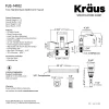 KRAUS Indy 2-Handle 4-inch Centerset Bathroom Faucet in Matte Black with Brushed Nickel