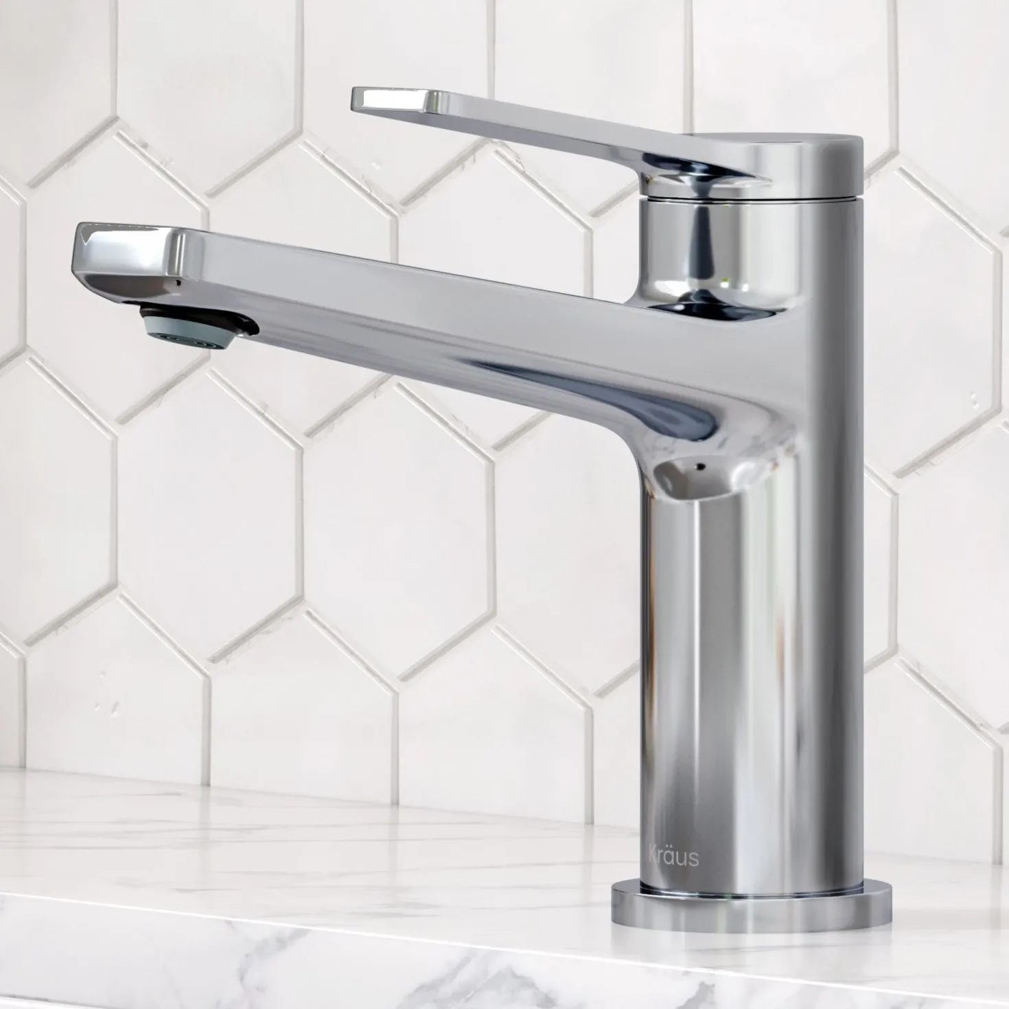 KRAUS Indy Single Handle Bathroom Faucet in Chrome