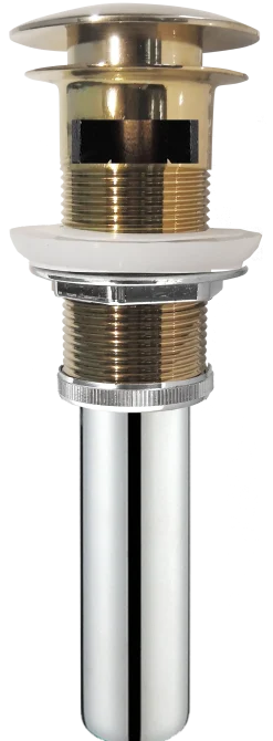 KRAUS Indy Single Handle Bathroom Faucet with Matching Pop-Up Drain in Brushed Gold
