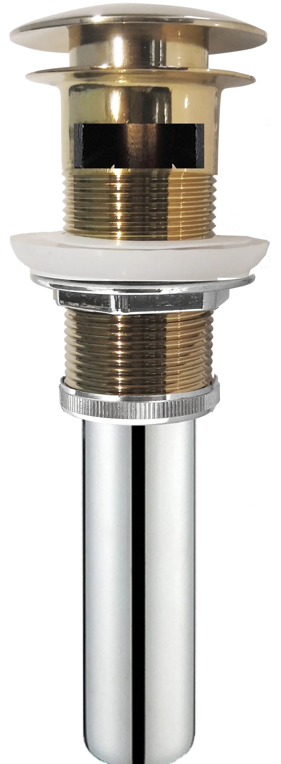 KRAUS Indy Single Handle Bathroom Faucet with Matching Pop-Up Drain in Brushed Gold