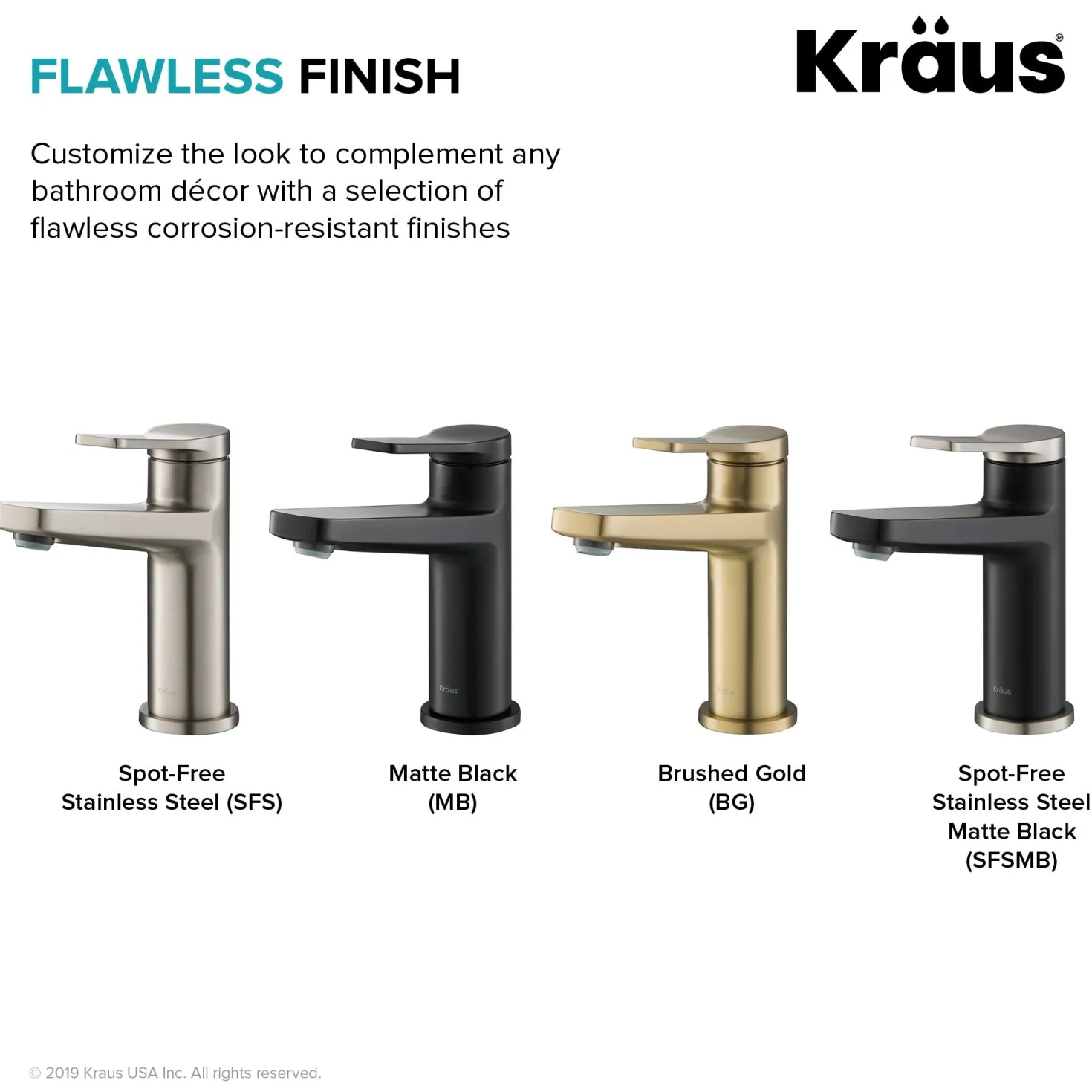 KRAUS Indy Single Handle Bathroom Faucet with Matching Pop-Up Drain in Brushed Gold