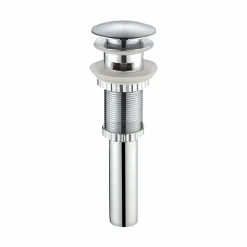 KRAUS Indy Single Handle Bathroom Faucet with Matching Pop-Up Drain in Chrome