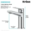 KRAUS Indy Single Handle Bathroom Faucet with 24" Towel Bar, Paper Holder, Towel Ring and Robe Hook in Chrome