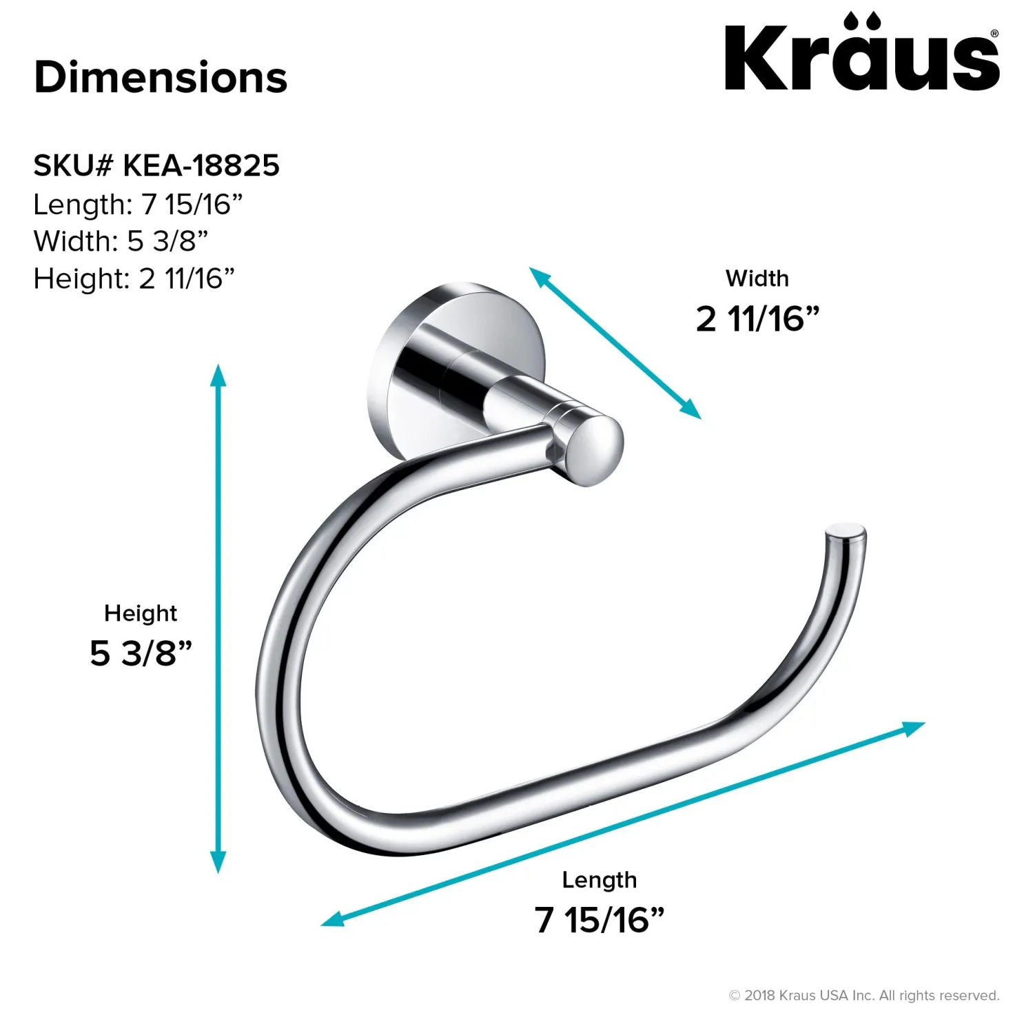 KRAUS Indy Single Handle Bathroom Faucet with 24" Towel Bar, Paper Holder, Towel Ring and Robe Hook in Chrome