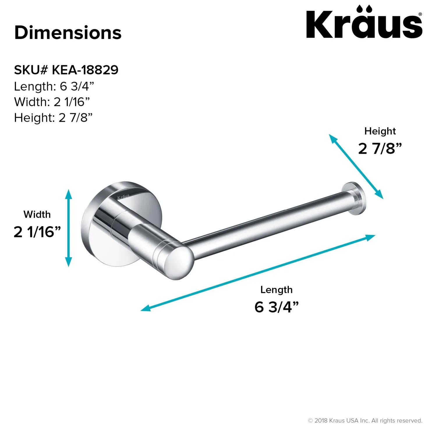 KRAUS Indy Single Handle Bathroom Faucet with 24" Towel Bar, Paper Holder, Towel Ring and Robe Hook in Chrome
